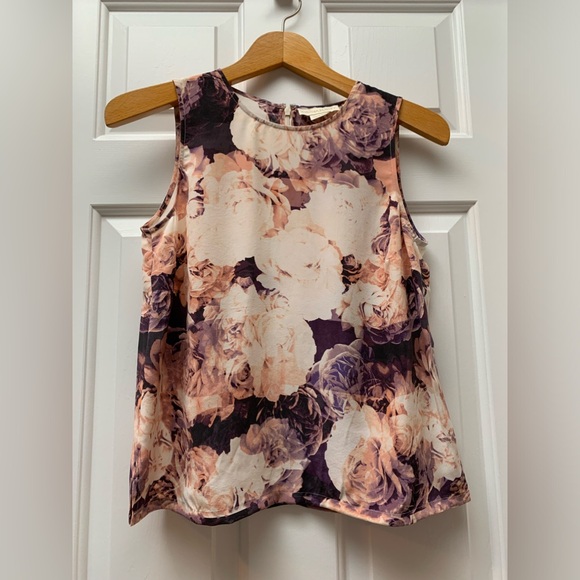 CYNTHIA ROWLEY 💯 silk floral tank top - Picture 3 of 6